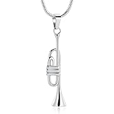 memorial jewelry Unique Trumpet Cremation Pendant Ashes Urn for Pet/Human Keepsake Necklace