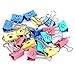 GAIORD 72 Pack Medium Paper Clips (1 inch/25mm), Smiling Face Binder Clips, Assorted Colors (1 inch)