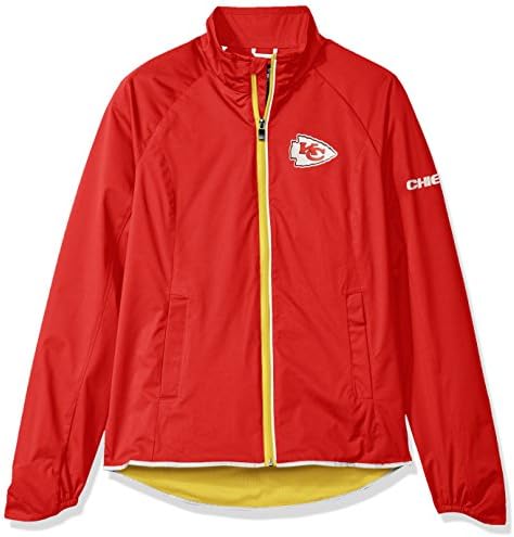 NFL Kansas City Chiefs Women's Batter Light Weight Full Zip Jacket, Medium, Red