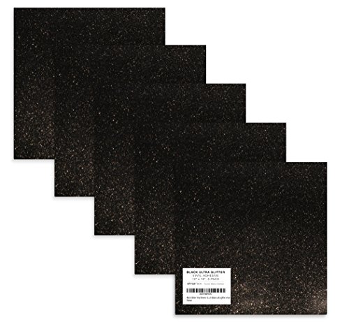 Black Glitter Vinyl Sheets 12
