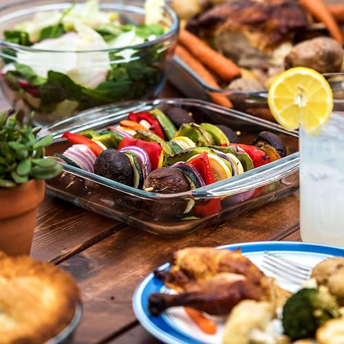 Pyrex Basics 2 Quart Glass Oblong Baking Dish, Clear 11.1 in. x 7.1 in. x 1.7 in.