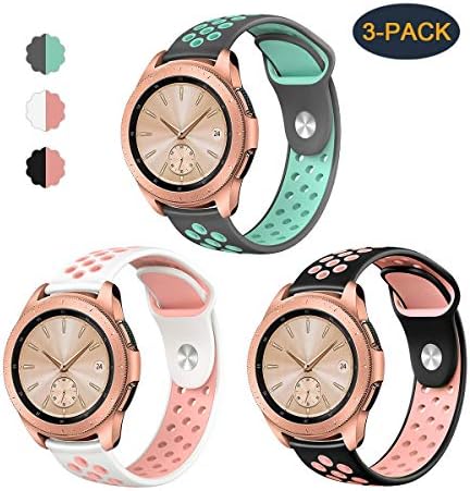 Compatible Samsung Galaxy Watch (42mm) Band/Galaxy Watch Active (40mm) Bands,Valband Soft Silicone 20mm Watch Band Replacement Sport Strap Wristband for Women Men
