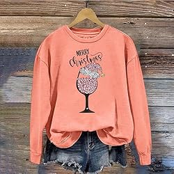 SMIDOW Plus Size Funny Christmas Shirts For Women