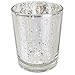 Just Artifacts 2.75-Inch Speckled Mercury Glass Votive Candle Holders (100pcs, Silver)