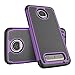 Tekcoo for Moto Z2 Force Case, for Motorola Z2 Force Sturdy Case, [Tmajor] Shock Absorbing [Purple] Rubber Silicone & Plastic Scratch Resistant Bumper Grip Hard Cases Cover for Moto Z Force 2017