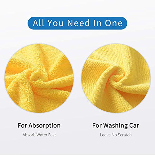 image for HOTOR 16'' x 16'' Large & Thick Microfiber Cleaning Cloths Strong Abso