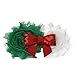 Miuion Baby Girl Nylon Christmas Headbands/Green Red White Sequin Bowknot - Pack of 3 (Satin Flower Set)