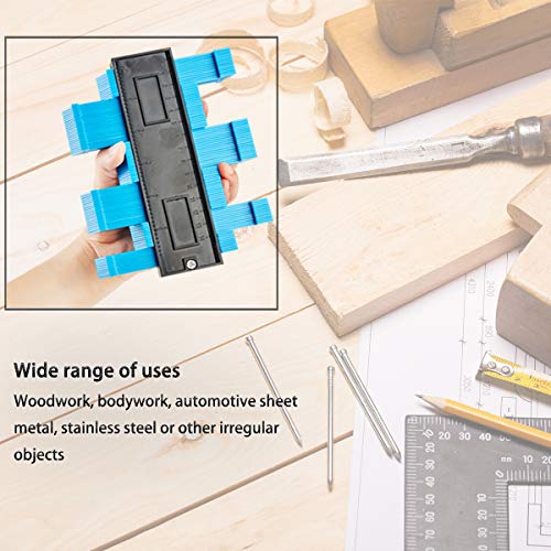 CYECTTR 3 Pieces Contour Gauge Duplicator Plastic Contour Gauge Profile Multi-functional Shaping Measure Ruler for Perfect Fit and Easy Cutting Easy Outline Gauge Standard Wood Marking Tool - Thumbnail 3