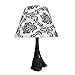 Simple Designs LT3010-DSK Eiffel Tower Paris Table Lamp, Black/Damask Shade