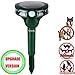 funfunfly [UPGRADED VERSION] Solar Power Ultrasonic Cat Dog Animal Repeller Rodent and Pest Repellent Eliminator Pest Control PIR Sensor LED flash