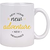 House Warming Gifts - New Home New Adventure New Memories Funny Coffee Mug, New Home Gifts for Friends Parents Relatives Him 