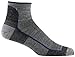 Darn Tough Vermont Men's Quarter Lightweight Running Sock (Style 1715) - Grey/Charcoal, Large