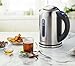 Gourmia GDK260 Digital Electric Kettle -Rotates 360° -Cordless - Variable Temperature Control & Display Handle - Fast Boil - Clear Water Gauge -Keep Warm Setting -1.7L -1500W - Stainless Steel