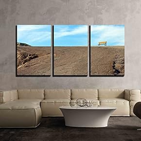 3 Piece Canvas Wall Art - Deth Valley Zabriskie Point California USA - Modern Home Art Stretched and Framed Ready to Hang - 16"x24"x3 Panels