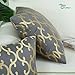 Pack of 2 CaliTime Throw Pillow Covers Cases for Couch Sofa Home Decor, Modern Quatrefoil Geometric Accent, 18 X 18 Inches, Grey