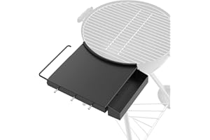 SafBbcue Grill Side Table Shelf for 18" Charcoal Kettle Grills Compatible with Weber Master-Touch 18in Kettle Charcoal Grill Table Shelf, Compatible with Weber BBQ 18" CCG-290 Kettle BBQ Fold Table