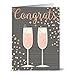 Note Card Cafe Congratulations Cards with Gray Envelopes | 24 Pack | Champagne Congrats | Blank Inside, Glossy Finish | Set for Greeting Cards, Graduations, Promotions, Baby Showers