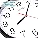 Hippih clock Black Wall Clock Silent Non Ticking Quality Quartz (1- Red)