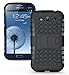 JKase Diablo Series Tough Rugged Dual Layer Protection Case Cover with Build in Stand Compatible for Samsung Galaxy Grand i9080, Samsung Galaxy Grand Duos i9082 - Retail Packaging (Black)