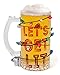 BigMouth Inc. Let's Get Lit LED Beer Mug - Light Up Holiday Mug - Multiple Lighting Modes - Lightweight Christmas Beer Glass - Cute Holiday Themed Party Decorations - Cool Beer Lover Gift - 16 Fl Oz