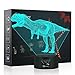 Elstey Dinosaur 3D LED Night Light Table Desk Lamps, 3D Optical Illusion Visual Lamp 7 Colors Touch Table Desk Lamp for Christmas Gift