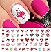 Valentine's Day Nail Decals Set #2 Water Slide Nail Art Decals - Salon Quality 5.5