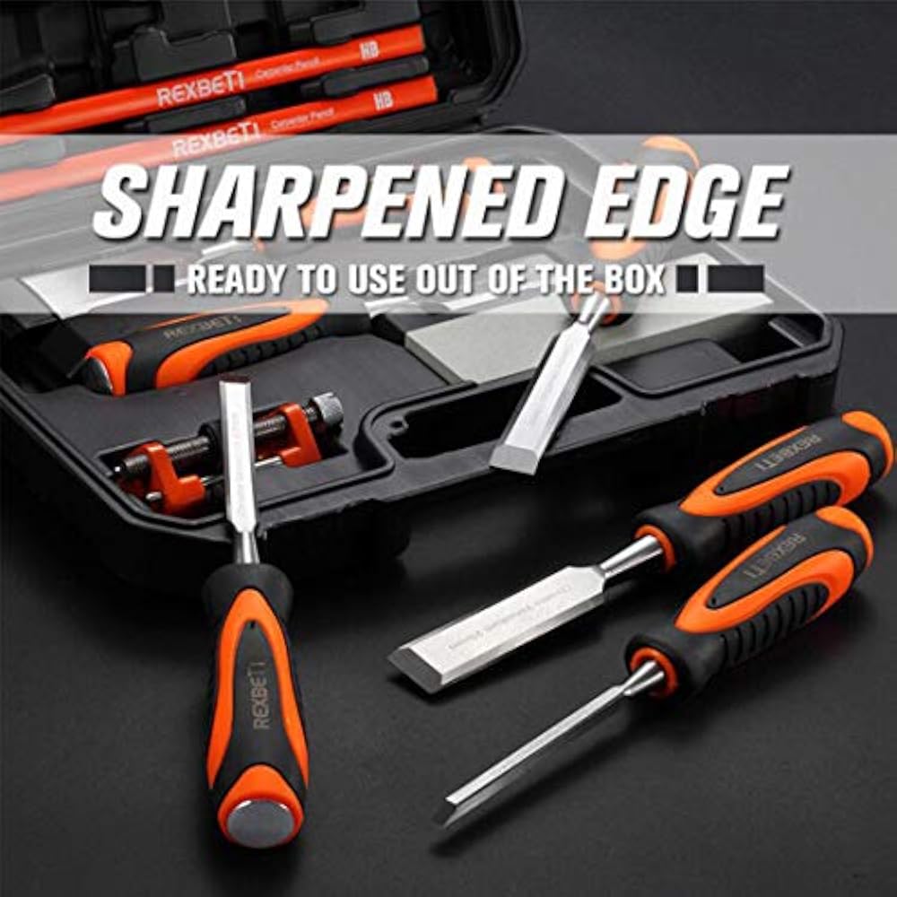 10pc Premium Wood Chisel Set, 6pcs With Honing Guide, Sharpening Stone And 2 822435734967 eBay