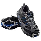 OuterStar Traction Cleats Ice Snow Grips Anti Slip Stainless Steel Spikes Crampons for Footwear M/L