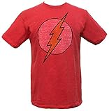 Bioworld Men's Flash Logo T-Shirt,Red,Medium