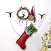 ITOMTE Swedish Elegant Christmas Stockings with Greeting Card-Home Decorations Gift/Treat Bags, Red