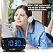 DreamSky Digital Alarm Clock Radio FM Radio, 1.4 Inches Large Blue LED Number Display, Dual USB Ports for Charging, 3.5 mm Headphone Jack, Snooze, DST