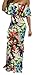 FISACE Women's Floral Off Shoulder Bodycon Maxi Dress for Evening