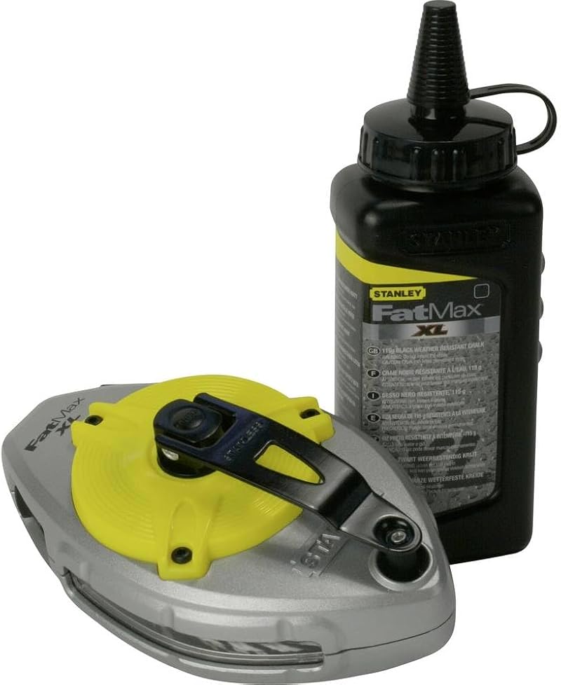 Stanley FatMax Extreme 30m Chalk Line Reel & Black Chalk Set