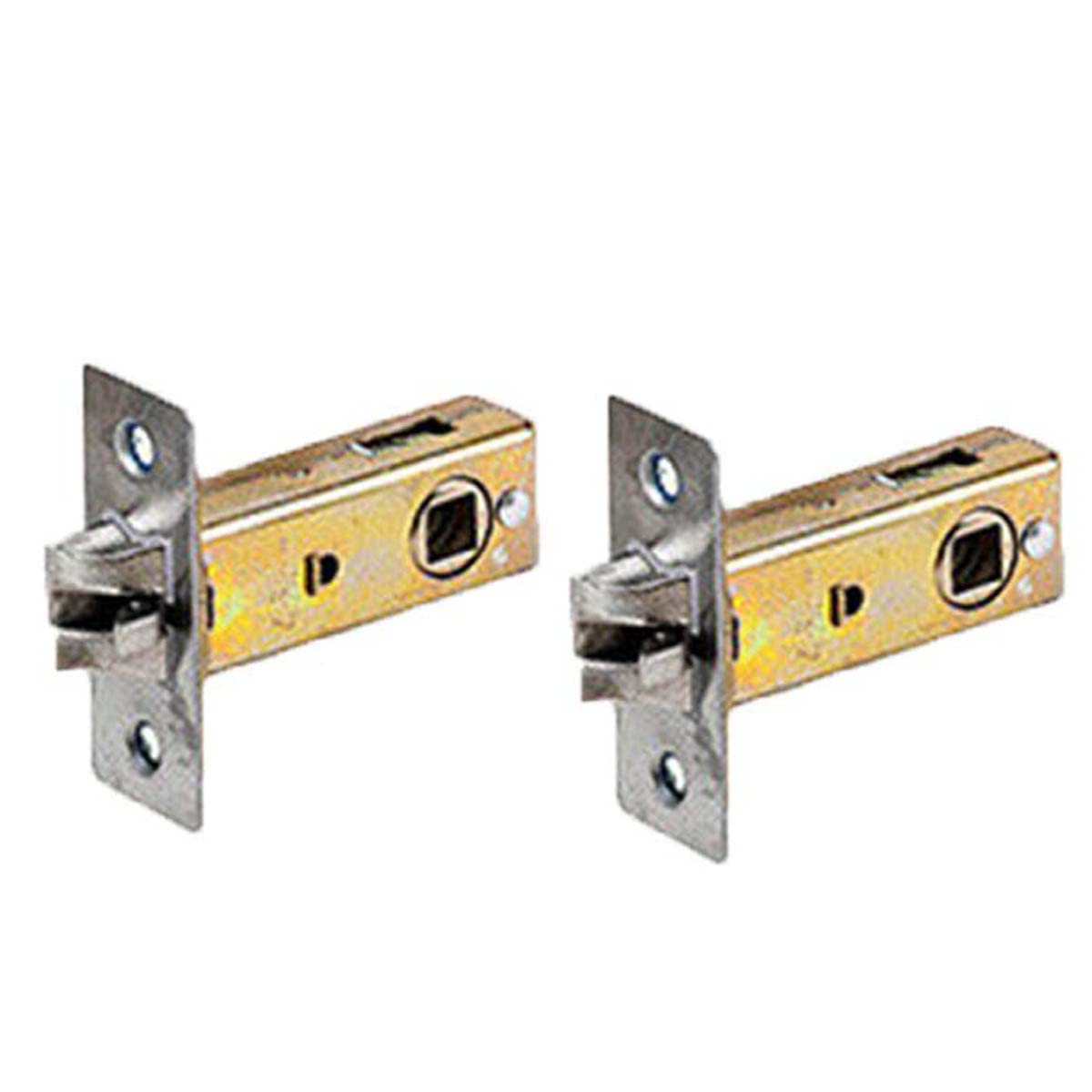 TOOLDO 2 Sets Tubular Mortice Latch Stainless Steel Door Latch Sprung Lever Door Handles Forked 50mm