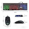 Mafiti-RK101-7-Rainbow-Backlit-Gaming-Keyboard-Mechanical-Feeling-USB-Wired-Gaming-Keyboard-with-Breathing-Light-Mouse-Combo-for-Working-or-Gaming-UK-layout Gaming Keyboard Mouse Set,Mafiti RK101 7 Rainbow Backlit Keyboard with Mechanical Feeling Breathing Light for Working or…