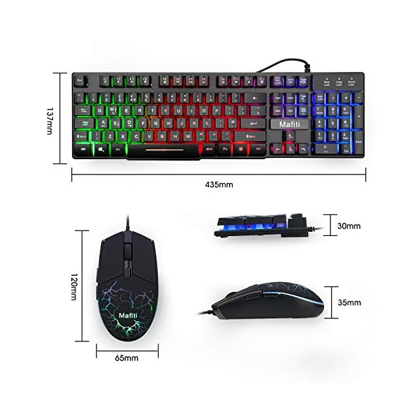 Mafiti-RK101-7-Rainbow-Backlit-Gaming-Keyboard-Mechanical-Feeling-USB-Wired-Gaming-Keyboard-with-Breathing-Light-Mouse-Combo-for-Working-or-Gaming-UK-layout Gaming Keyboard Mouse Set,Mafiti RK101 7 Rainbow Backlit Keyboard with Mechanical Feeling Breathing Light for Working or…