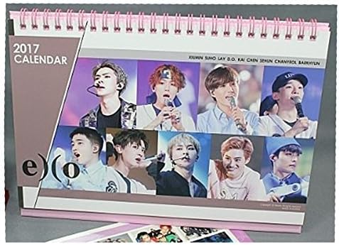 EXO KPOP 2017 Photo Desk Calendar with Stickers