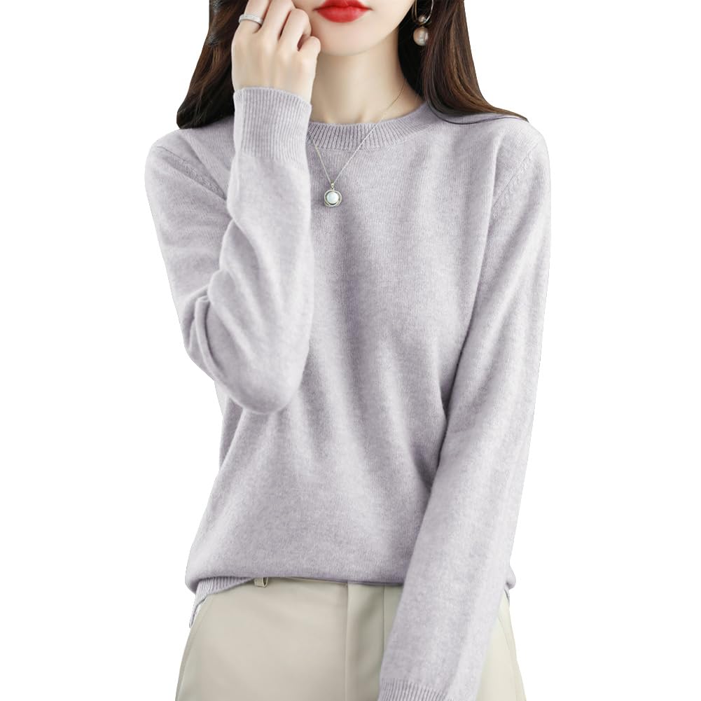Women's Knit Top, Autumn and Winter, Round Neck, Convenient Layering, Easy to Wear, Slimmer, Small Face, Plain, High Elasticity, Sweater, Cut and Sewn, Inner, Long Sleeve, Casual, Autumn, Winter