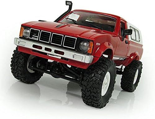 Jinger WPL 1:16 Scale Electric Jeep 4WD Kid Toys for Boys Girls,2.4G Remote Control Car(Red)