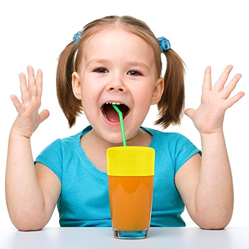 Silicone Sippy Lids Pack of 5, maxin Silicone Spout Makes Cup into Spill-Proof Sippy Cup for Babies and Toddlers FDA Approved.