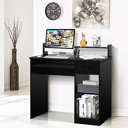 Tangkula Computer Desk Modern Home Office Furniture PC ...