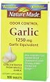 Nature Made Odor Control Garlic, 1250mg, 100 Tabs (Pack of 3)