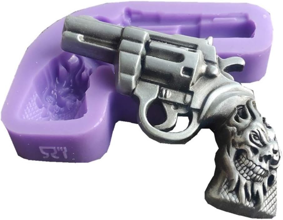 Pistol Shape Fondant Cake Silicone Mold 3D Gun Craft Molds