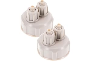 FESTFENDS 2pcs DIY Co2 Bottle Cap Quick Twist Airlock for Aquarium Fermentation, Sturdy Plastic Co2 Cap