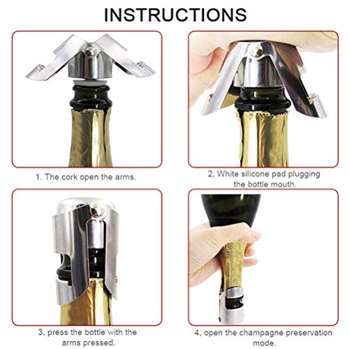 image for 2Buyshop Rose Gold Champagne Stopper Stainless Steel Fizz Saver Champa