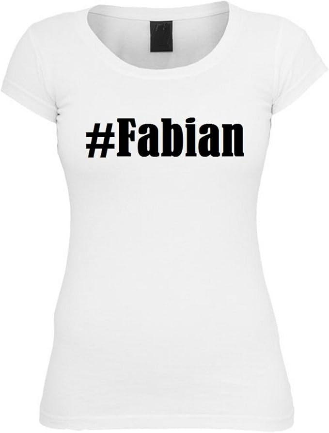 Damen TShirt Fabian Größe 2XL Farbe Weiss Druck schwarz Amazon.de