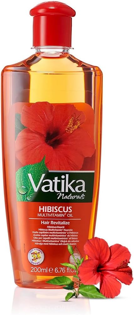 Vatika Naturals Hibiscus Multivitamin Hair Oil 200ml with Tea Tree & Rosemary