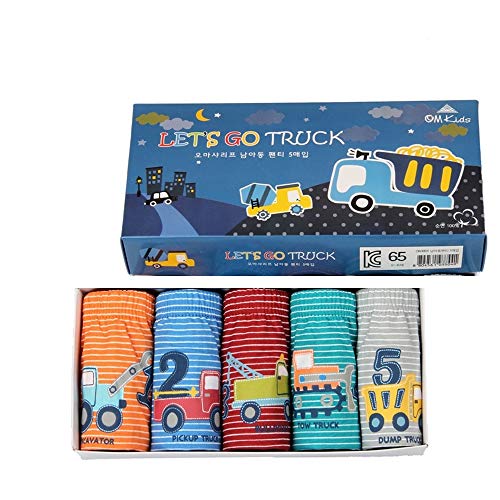 Baoji Boys Underwear, FunkyDog Toddler Underwear Cotton Underwear,Cars Pattern Men Underwear Boxer Briefs(Pack of 5)(2T-3T) (2-3 Years/M)