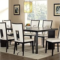 Delano Table w 18 in. Leaf & Cracked Glass Insets in Espresso