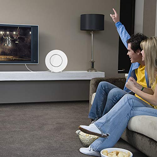 [2019 Newest] TV Antenna,Indoor Digital HDTV Antenna Amplified 150Miles Range Support 4K 1080P VHF UHF & Older TV's Digital Antenna with 17ft Coax Cable/USB Power Adapter (White) - Thumbnail 6